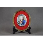 Miniatura na porcelanie, “Król Polski August III Sas”, XIX w.