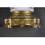 Öl-/Elektrolampe, Imari, Japan, 18. Jahrhundert, vergoldete Bronze, Frankreich, Mitte 19.