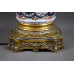 Öl-/Elektrolampe, Imari, Japan, 18. Jahrhundert, vergoldete Bronze, Frankreich, Mitte 19.