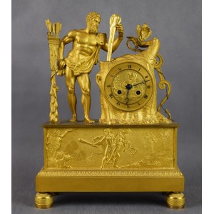 Heracles mantel clock, gilt bronze, France, circa 1830;