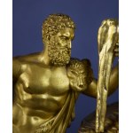 Heracles mantel clock, gilt bronze, France, circa 1830;
