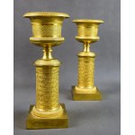 Empire style candlesticks, gilt bronze, France, circa 1820.