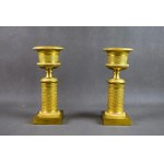 Empire style candlesticks, gilt bronze, France, circa 1820.