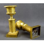 Empire style candlesticks, gilt bronze, France, circa 1820.