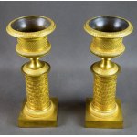 Empire style candlesticks, gilt bronze, France, circa 1820.