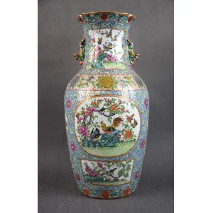 Famille rose vase Birds in the Garden, China, Qing dynasty, 19th century.