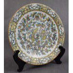 Duży talerz Sto motyli, Chiny, dynastia Qing, kon. XIX w. 39,5 cm!
