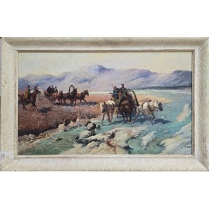 Franz Aleksejewicz Roubaud (według), Car Aleksander III podróżujący przez Kaukaz, 1891/1911