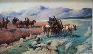 Franz Aleksejewicz Roubaud (według), Car Aleksander III podróżujący przez Kaukaz, 1891/1911