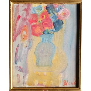 Maurice Blond / Italian Maurice Blumenkranc (1899-1974), Bouquet of flowers on a chair