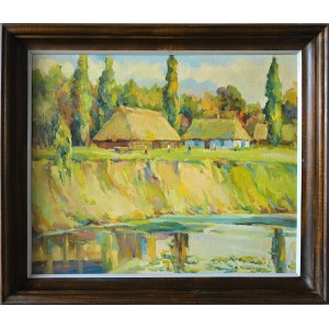 Slawomir Mieleszko (1938-2021), Landscape with huts, 1999