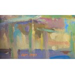 Slawomir Mieleszko (1938-2021), Landscape with huts, 1999
