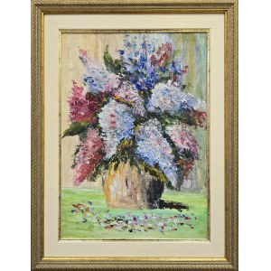 Unidentified artist, Lilacs in a vase