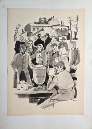 Wacław Siemiątkowski (1896-1977), Przy samowarze, 1975