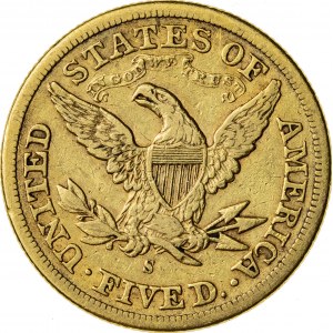 5 dolarów, 1880, S (San Francisco)