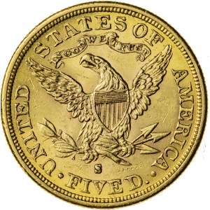 5 dolarów, 1881, S (San Francisco)