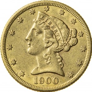 5 dolarów, 1900, S (San Francisco)