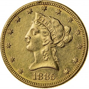 10 dolarów, 1885, (Filadelfia)