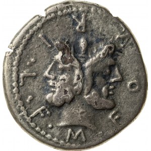 denar suberat (platerowany), 119 r. p.n.e., M. Furius L. f(ilius) Philus, Republika Rzymska