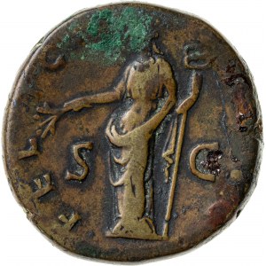 brązowy (miedziany) as, wybity ok. 134-138 r., Hadrian (117-138), Cesarstwo Rzymskie
