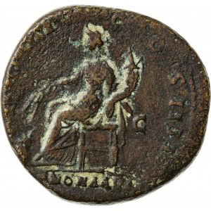 brązowy (orichalcum) sesterc wybity w Rzymie, 151/2, Antoninus Pius (138-161), Cesarstwo Rzymskie
