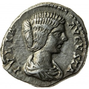 srebrny denarius wybity między 196-202 r., Julia Domna, żona Septymiusza Sewera (193-211), Cesarstwo Rzymskie