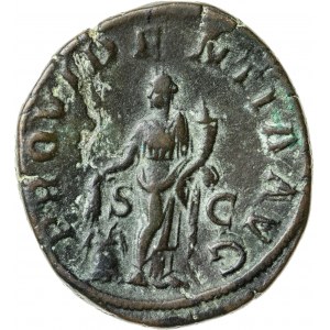 brązowy (orichalcum) sesterc wybity między 231-235 r., Sewer Aleksander (222-235), Cesarstwo Rzymskie