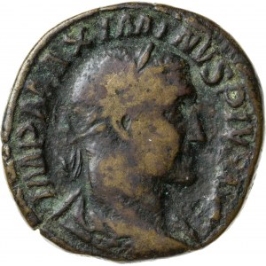 brązowy (orichalcum) sesterc wybity w 235 r., Maksymin I Trak (235-238), Cesarstwo Rzymskie