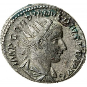 srebrny antononinan wybity w Rzymie, 240-243 r., Giordian III (238-244), Cesarstwo Rzymskie