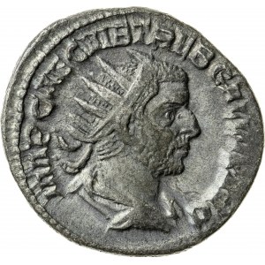 srebrny antoninian wybity w 253 r., Trebonian Gallus (251-253), Cesarstwo Rzymskie