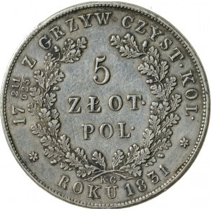 5 zł, 1831, Powstanie Listopadowe