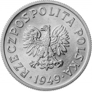 50 groszy, 1949, aluminium