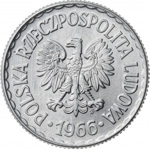 1 zł, 1966, aluminium