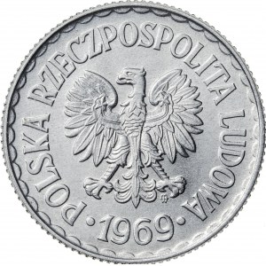 1 zł, 1969, aluminium