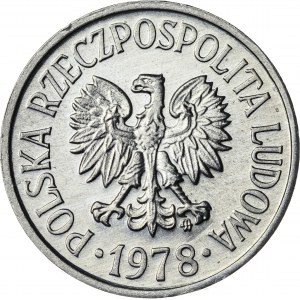 20 groszy, 1978, aluminium, efekt proof like