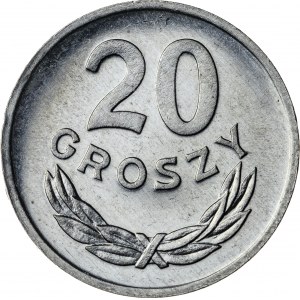 20 groszy, 1980, aluminium, efekt proof like