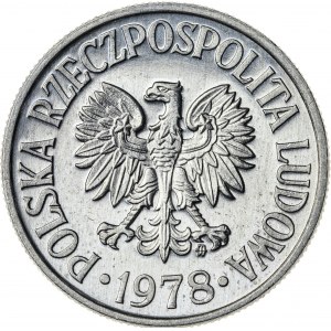 50 groszy, 1978, aluminium, efekt proof like - PRZEPIĘKNA