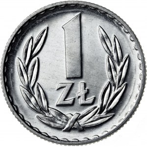 1 zł, 1974, aluminium, efekt proof like