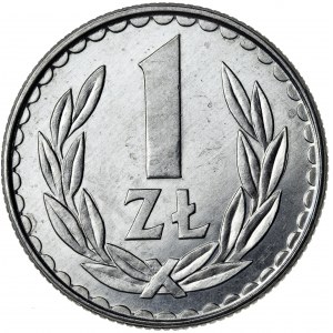 1 zł, 1982, aluminium, efekt proof like - PRZEPIĘKNA