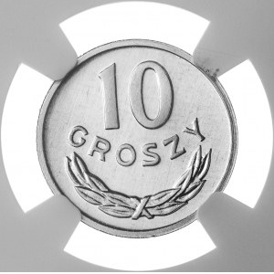 10 groszy, 1981, aluminium, lustrzanka