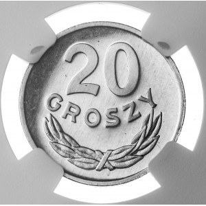 20 groszy, 1981, aluminium, lustrzanka