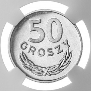 50 groszy, 1982, aluminium, lustrzanka