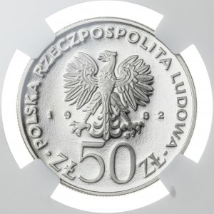 50 zł, BOLESŁAW KRZYWOUSTY, 1982, miedzionikiel, lustrzanka, MAX NOTA