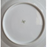 [HERB LELIWA] Zestaw 5 porcelanowych talerzy głębokich, dużych, z herbem Leliwa pod koroną hrabiowską. Manufaktura porcelany F&M (Fischer & Mieg), Pirkenhammer, 1853-1873.