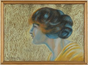 JANKOWSKI Marian (1 poł. XX w.) - Portret (głowa kobiety); 1918