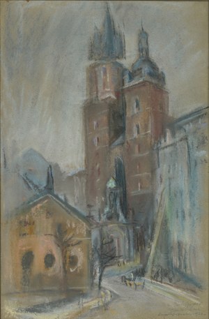 MITARSKI Wilhelm (1879-1923) - Kraków: kościół Mariacki; 1920