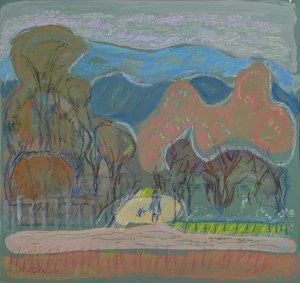 WODYŃSKI Jan (1903-1988) - Pejzaż z postaciami