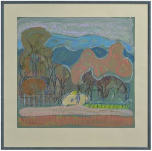 WODYŃSKI Jan (1903-1988) - Pejzaż z postaciami