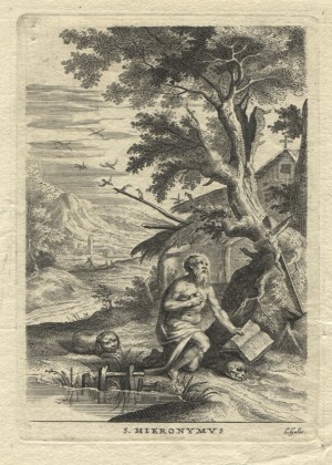 GALLE Cornelis (XVII w.) - „S. Hieronymus”; XVII w. Miedzioryt