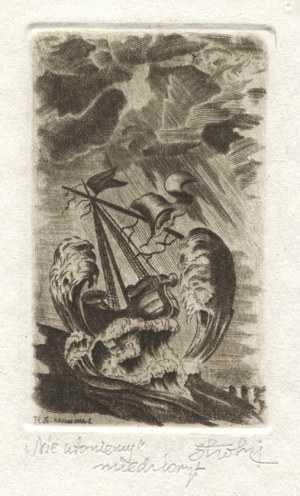 ROLICZ Stanisław (1913-1997) - „Nie utoniemy”; 1944. Miedzioryt